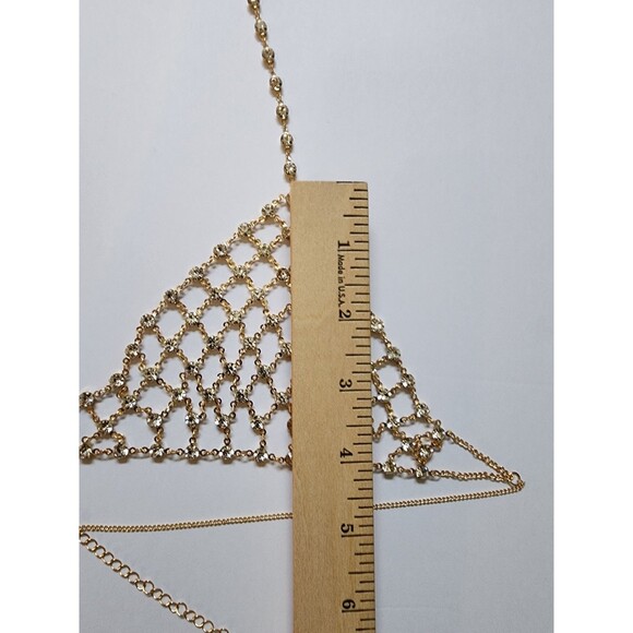 Womens Body Chain Bra Jewelry Halter Backless Rhinestone Top Chain Bikini AB Cup - Picture 9 of 10